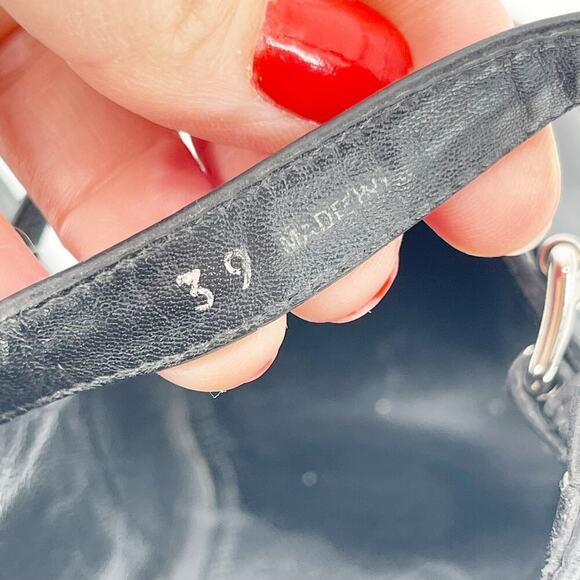 Miu Miu Black Leather Double Mary Jane Platform Wedge Sneakers size IT 39 - Picture 13 of 14